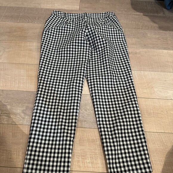TALBOTS WOMENS BLACK AND WHITE HAMPSHIRE ANKLE CURVY PANTS SIZE 10 - Picture 10 of 10
